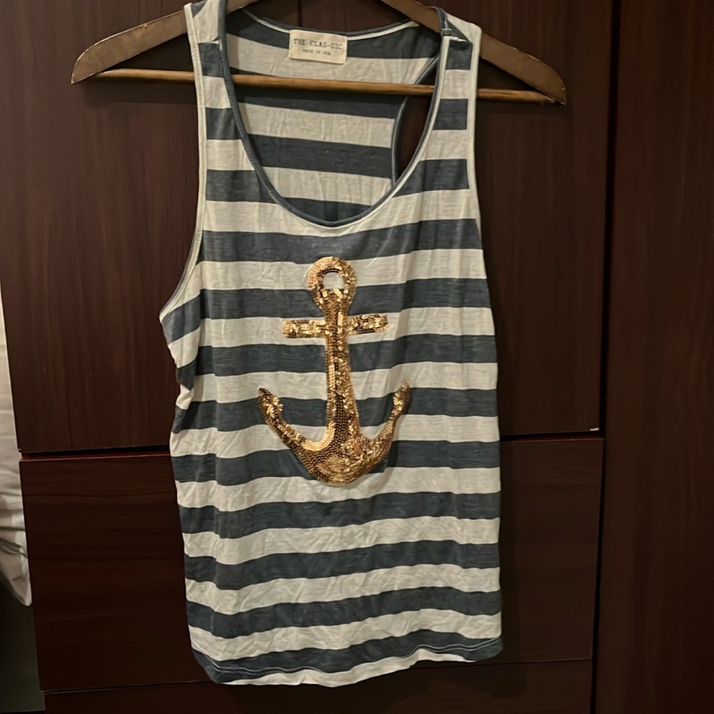 Cute Anchor Tank Top by the Clas-sic